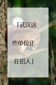 武汉这些单位正在招人